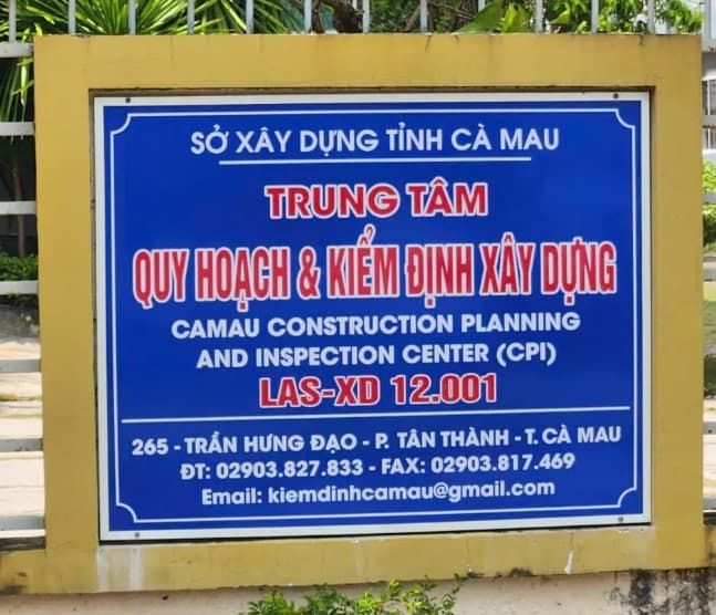 Biển hiệu Trung tâm Quy hoạch và Kiểm định xây dựng